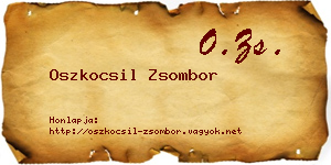 Oszkocsil Zsombor névjegykártya